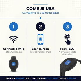SMARTWATCH BRACCIALETTO SOS GiDaCom LIFE ALERT